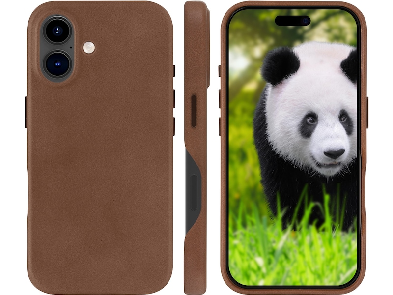 dbramante1928 iPhone 16 Roskilde läderskal (dark tan) Mobilskal