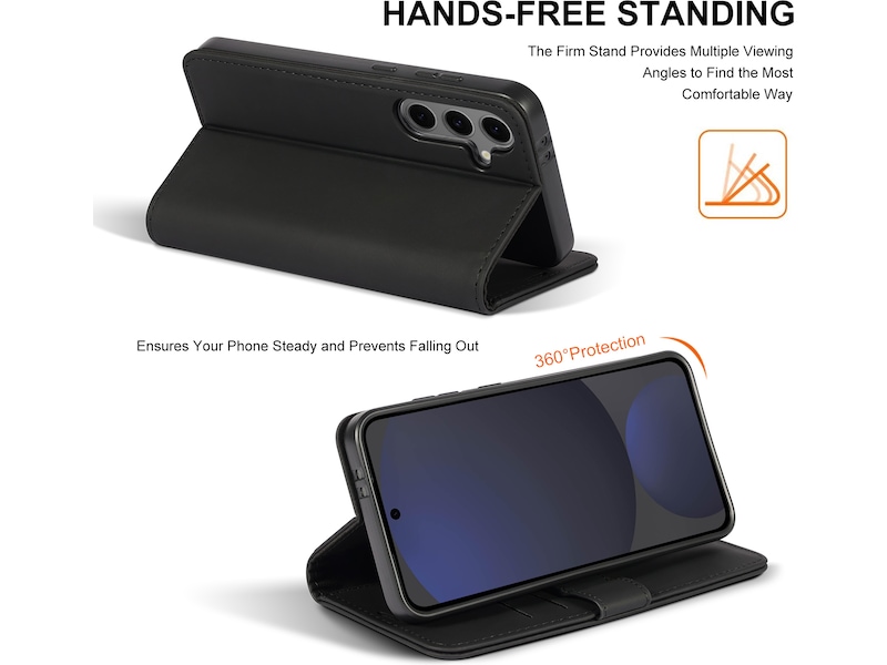 iiglo Galaxy S24 FE Plånboksfodral (svart) Mobilskal