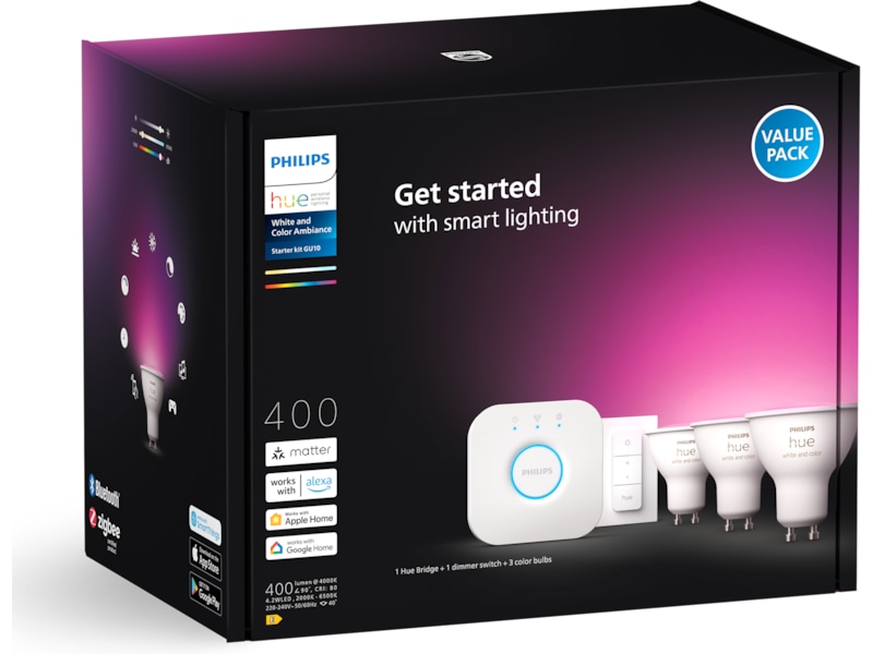 Philips Hue White & Color Ambiance Startpaket GU10 LED-lampor & glödlampor