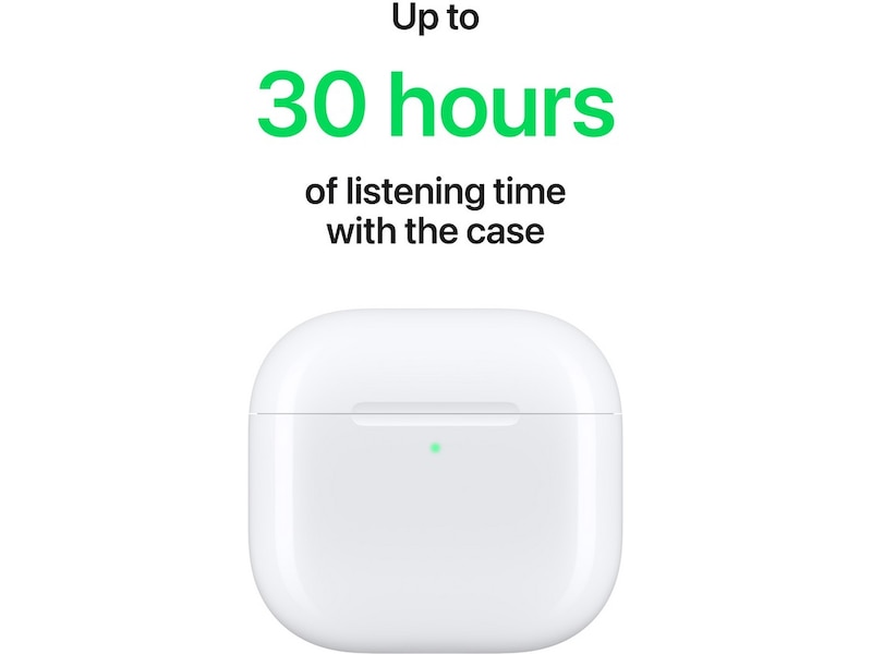 Apple AirPods 4 Aktiv brusreducering trådlösa hörlurar, In-ear (vit) In-ear hörlurar