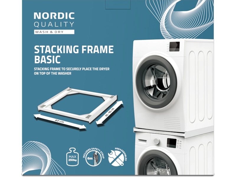 Nordic Quality Staplingsram basic, tunn Tillbehör till tvättmaskiner & torktumlare