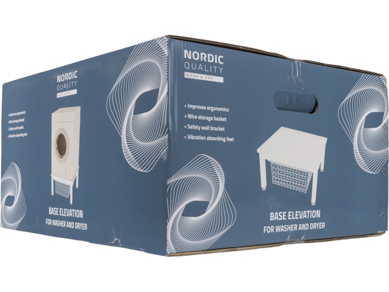 Nordic Quality Bas höjning för tvättmaskin/torktumlare med korg Tillbehör till tvättmaskiner & torktumlare