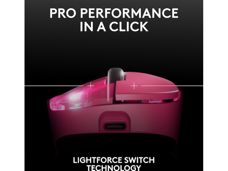 Logitech G Pro X Superlight 2 DEX trådlös gamingmus (rosa) -B-Grade Demo mus