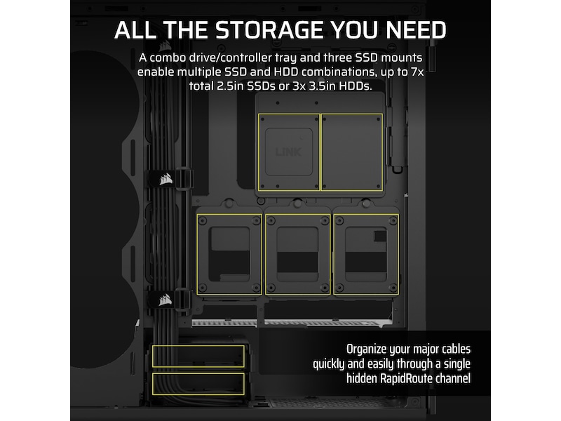 Corsair 5000T Tempered Glass Mid Tower (svart) Midi tower