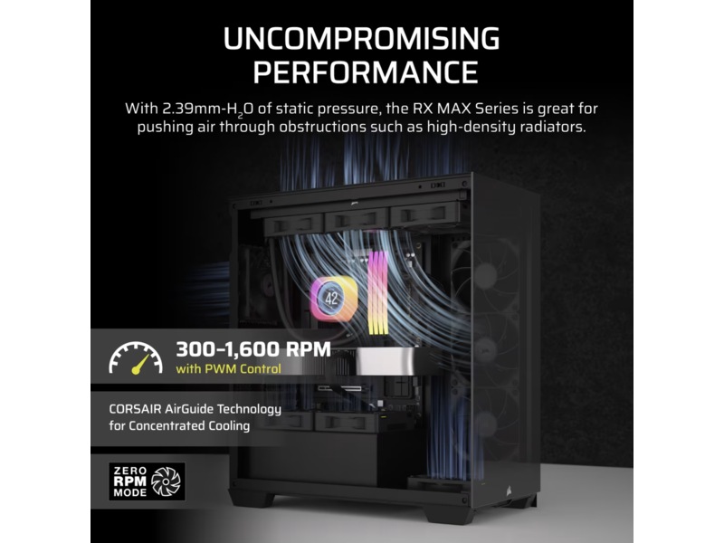 Corsair iCUE LINK RX140 MAX Fläkt (svart) Fläkt