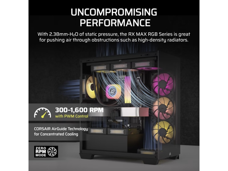 Corsair iCUE LINK RX140 RGB MAX Fläkt (svart) Fläkt