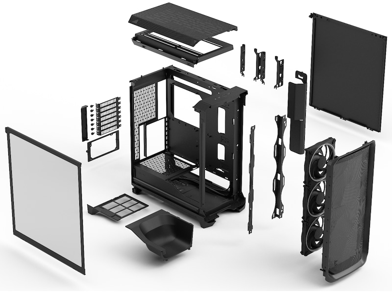 Fractal Meshify 3 RGB TG Light Tint Mid Tower (svart) Midi tower