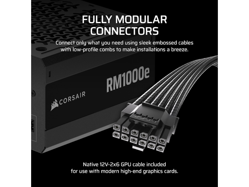 Corsair RMe Series RM1000e PSU (svart) Nätaggregat