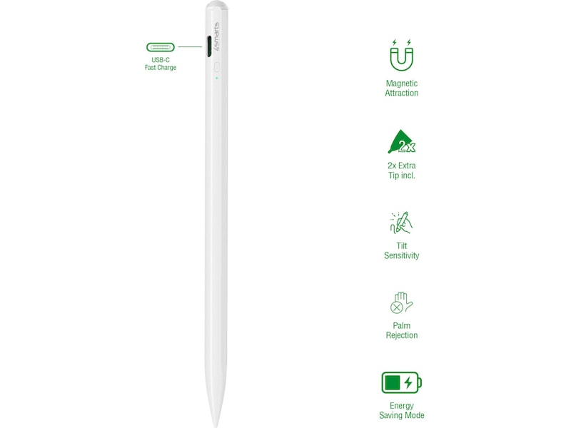 4smarts Pencil Pro 3 iPad stylus (vit) Tangentbord och pennor