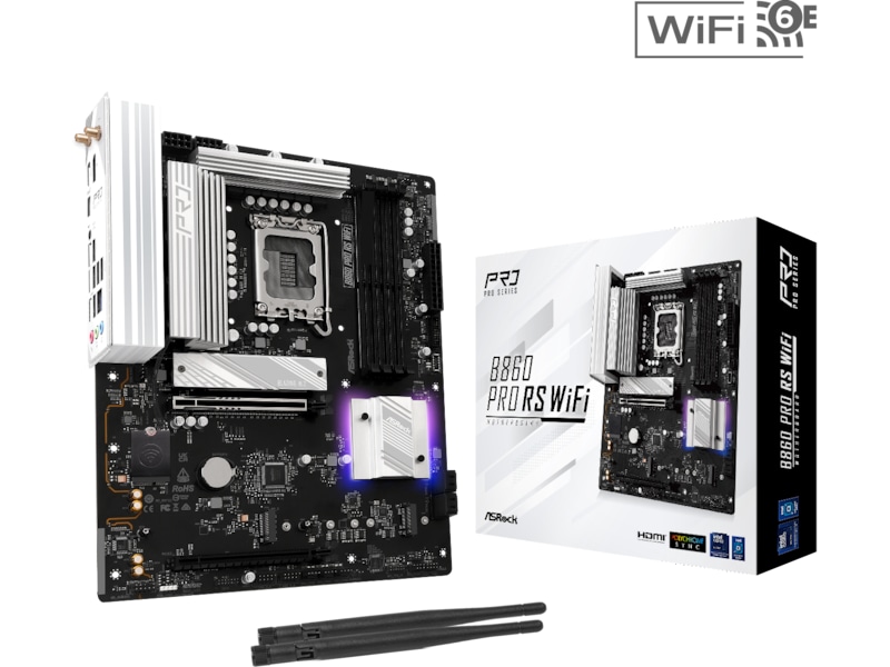 ASRock B860 Pro RS WiFi Moderkort Intel Socket