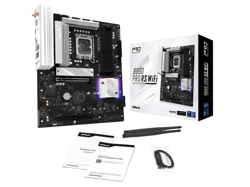 ASRock B860 Pro RS WiFi Moderkort Intel Socket