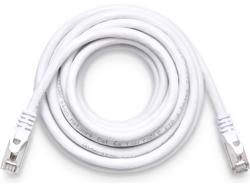 Andersson Nätverkskabel Cat6a 3m (vit) Nätverkskablar