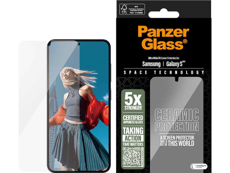 PanzerGlass Galaxy S25 Ceramic skärmskydd Skärmskydd mobiltelefon