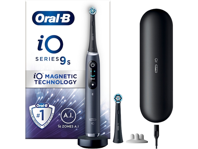 Oral-B iO 9 elektrisk tandborste (svart) -B-Grade Demo träning & hälsa