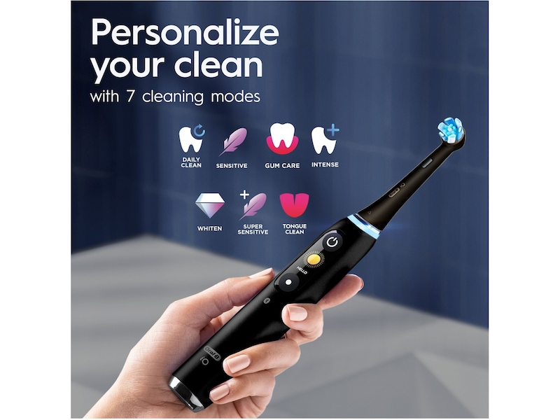 Oral-B iO 9 elektrisk tandborste (svart) -B-Grade Demo träning & hälsa