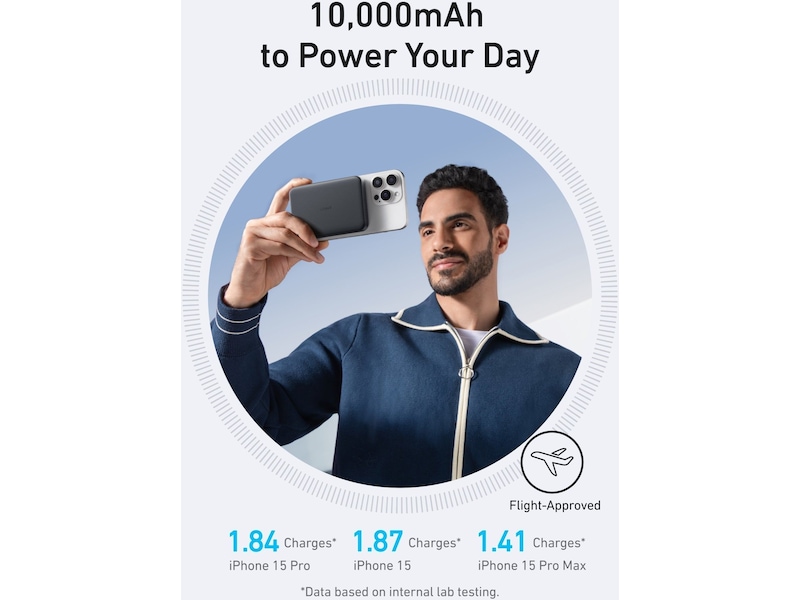 Anker MagGo Powerbank 10.000mAh (svart) Powerbank