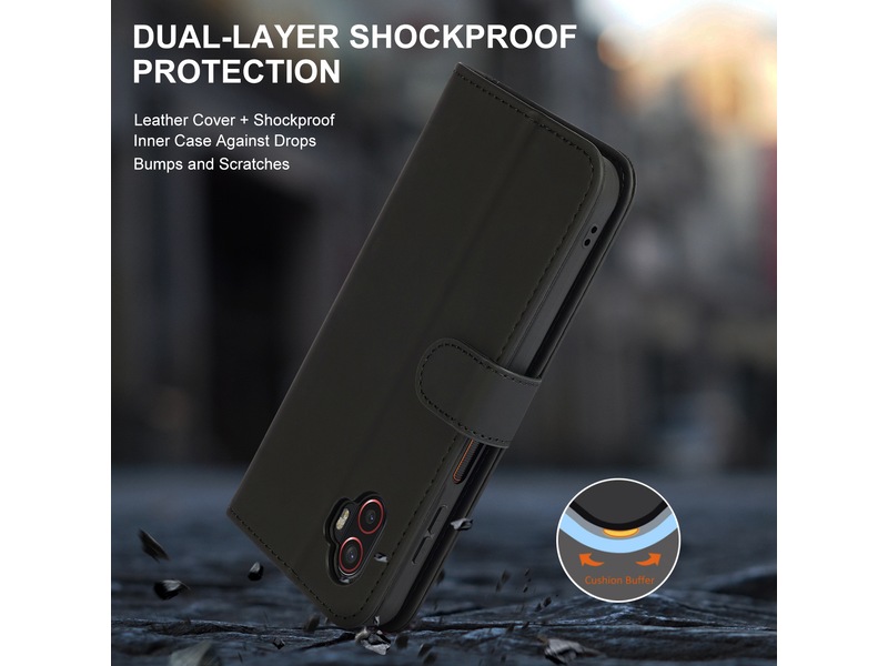 iiglo Galaxy Xcover 7 Pro Plånboksfodral (svart) Mobilskal