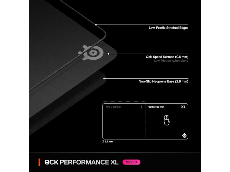 SteelSeries QcK Performance XL Speed gamingmusmatta Gamingmusmatta