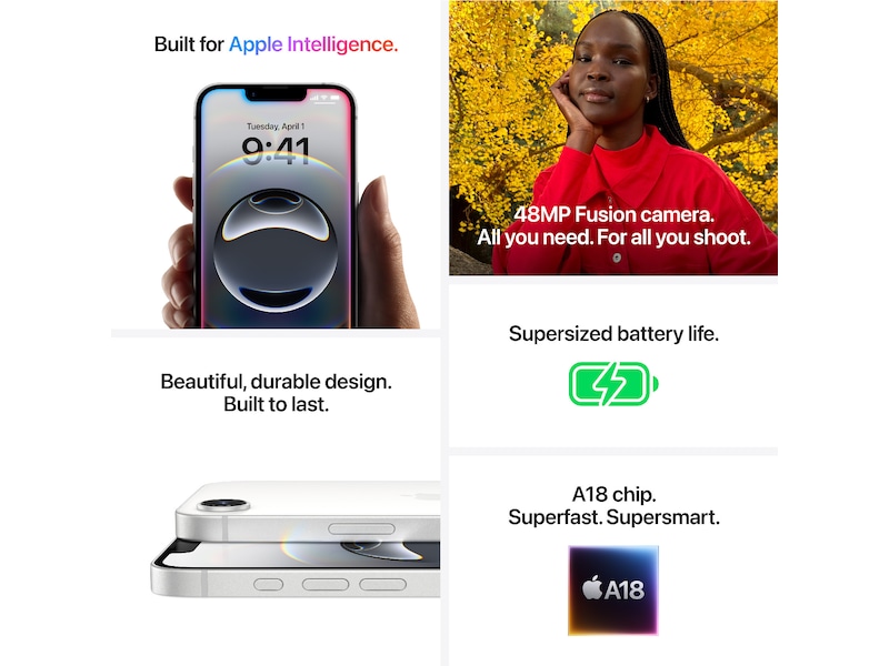 iPhone 16e 512GB (vit) Mobiltelefoner