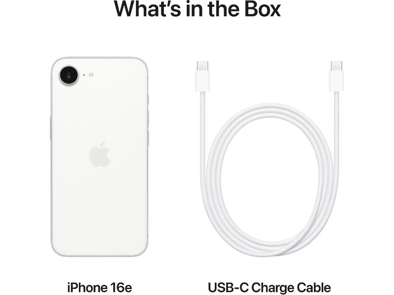 iPhone 16e 512GB (vit) Mobiltelefoner