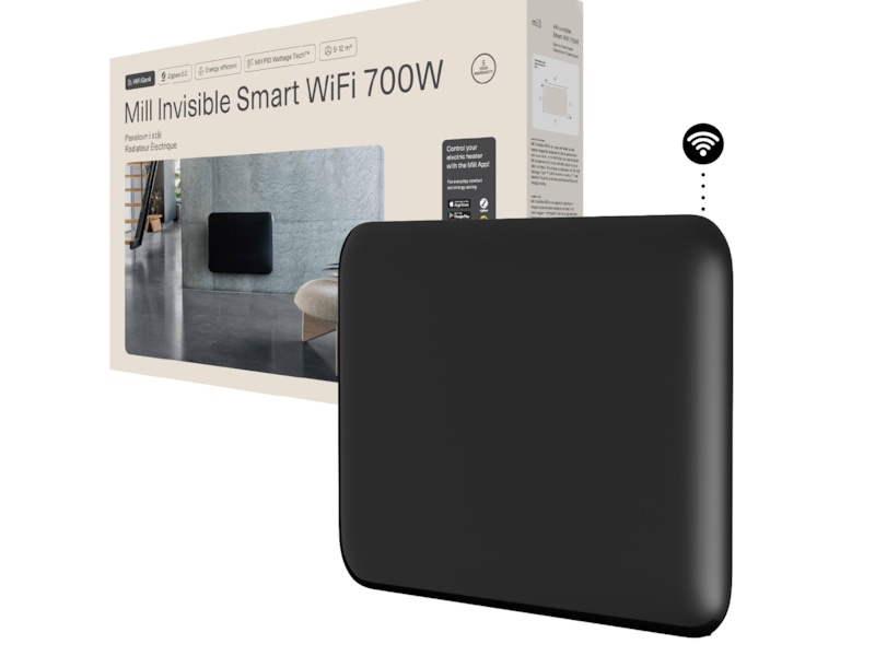 Mill Invisible Smart WiFi Gen 4 panelvärmare 700W (svart) Panelelement