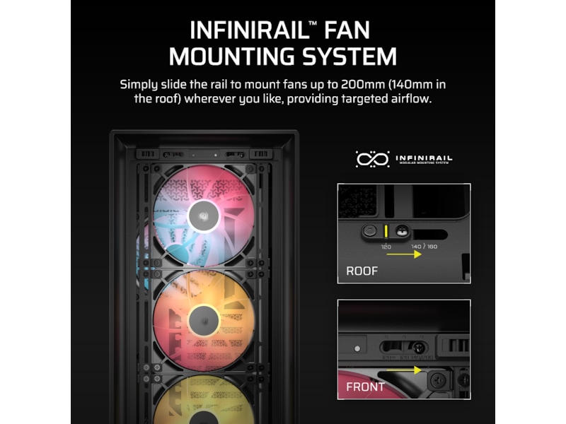 Corsair FRAME 5000D RS ARGB Mid Tower (svart) Midi tower