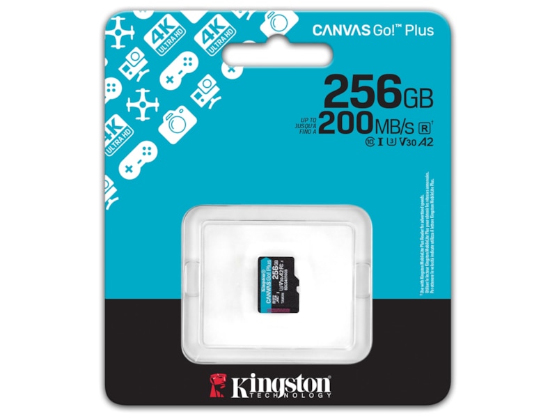 Kingston Canvas Go! Plus microSD 256GB Minneskort