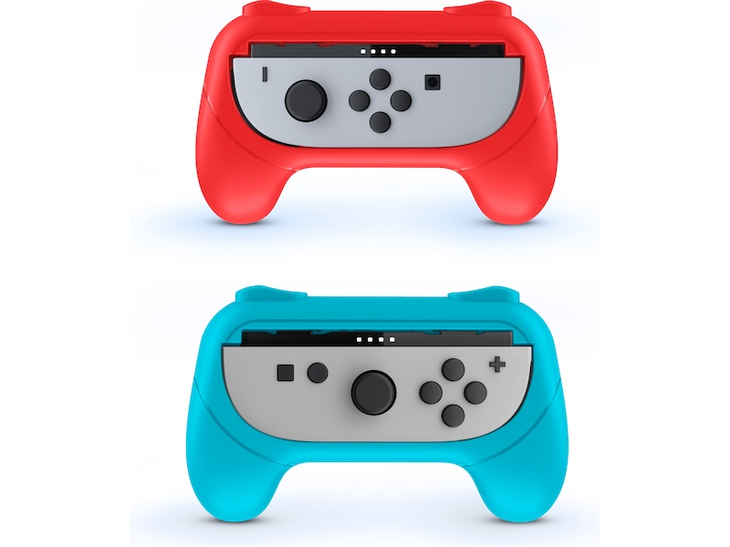 Nacon Joy-Con Grip til Nintendo Switch 2 (blå/röd) Tillbehör till spelkonsoler
