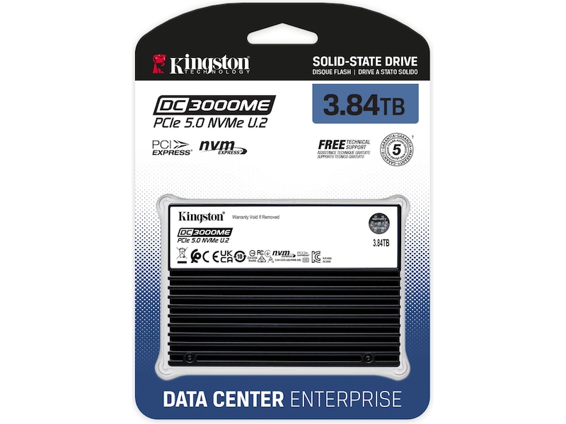 Kingston DC3000ME PCIe 5.0 NVMe U.2 3.84TB SSD 2.5