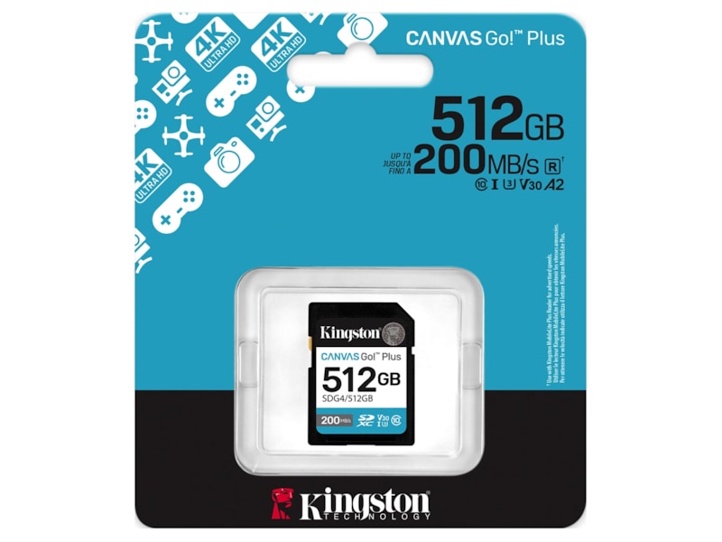 Kingston Canvas Go! Plus SDXC 512GB Minneskort