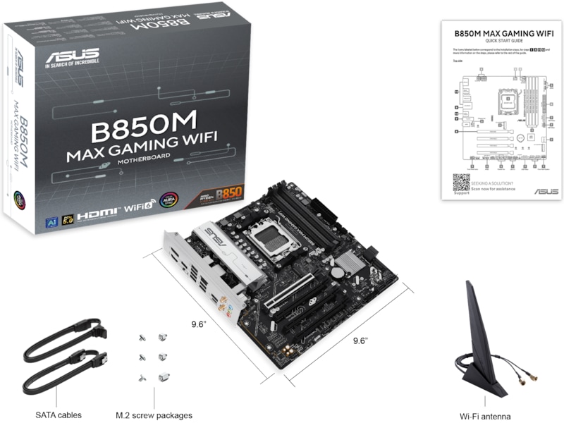Asus B850M MAX GAMING WIFI Moderkort AMD Socket