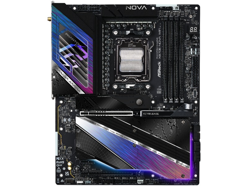 ASRock X870E Phantom Gaming Nova WiFi Moderkort -B-Grade Demo moderkort
