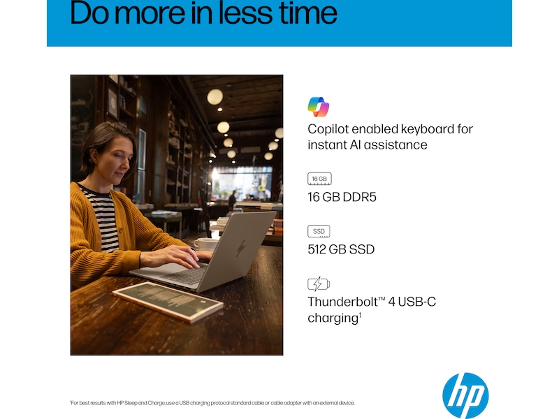 HP OmniBook 7 AI 14-fr0071no 14" 2K OLED Copilot+ PC Datorer - Bärbara / laptop