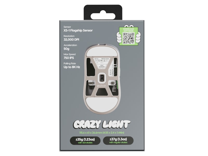Pulsar X2 CrazyLight Trådlös Gamingmus (Volt Shadow) Gamingmus