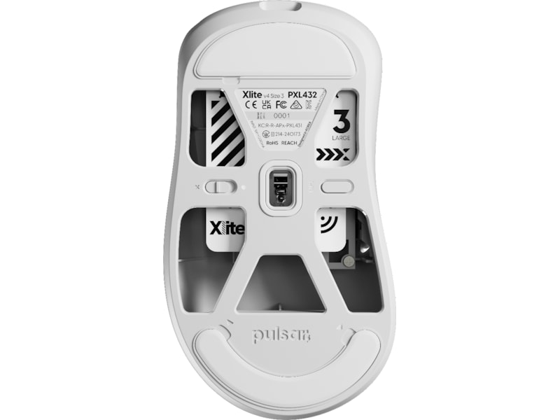 Pulsar Xlite V4 Large Trådlös Gamingmus (vit) Gamingmus