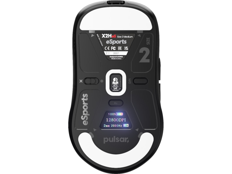 Pulsar X2H V3 eS Mini Trådlös Gamingmus (svart) Gamingmus
