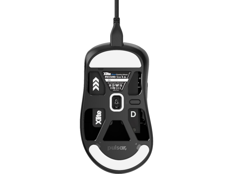 Pulsar Xlite Medium spelmus (svart) Gamingmus