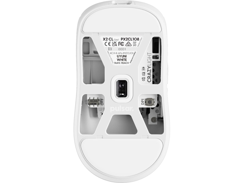 Pulsar X2 CrazyLight Trådlös Gamingmus (Uyuni White) Gamingmus