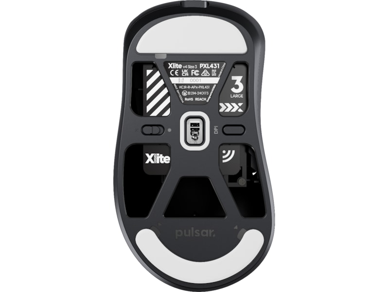 Pulsar Xlite V4 Large Trådlös Gamingmus (Svart) Gamingmus