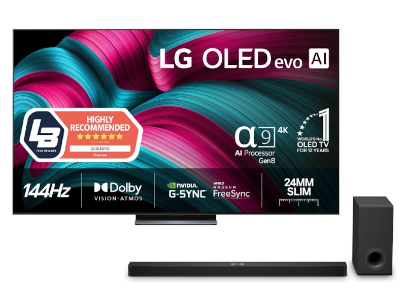 LG 83" C5 AI 4K OLED Smart TV (2025) Bundle Över 80 tums TV