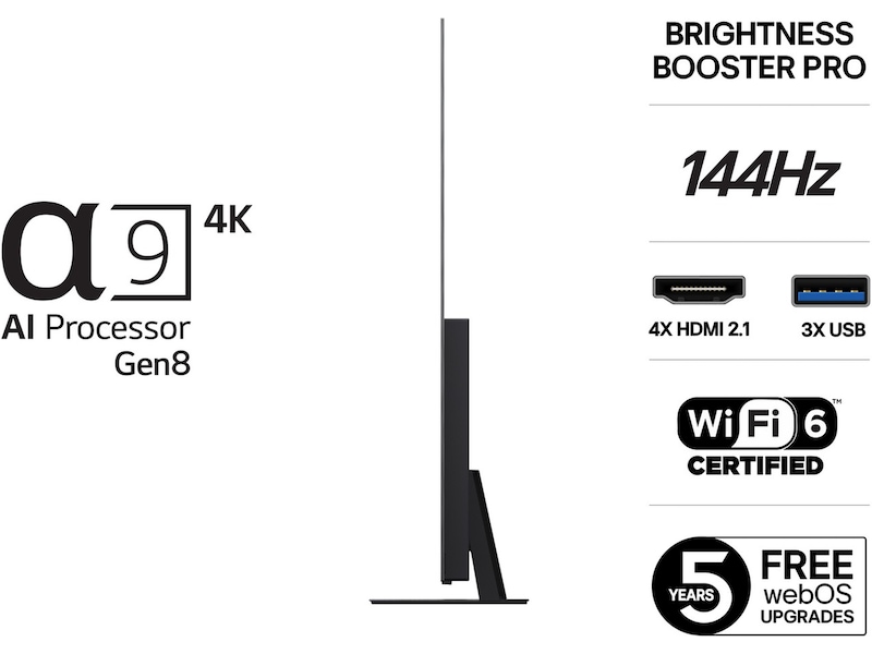 LG 83" C5 AI 4K OLED Smart TV (2025) Bundle Över 80 tums TV