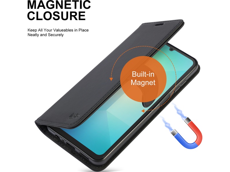 iiglo Galaxy A07 Plånboksfodral (svart) Mobilskal