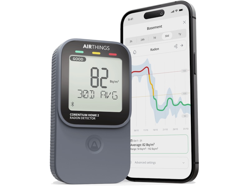 Airthings Corentium Home 2 Radonmätare Sensorer