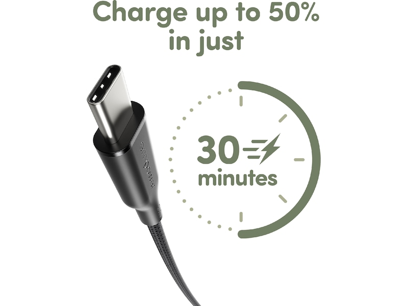 PanzerGlass Racing 240W USB-C kabel, 2m (svart) USB-kablar