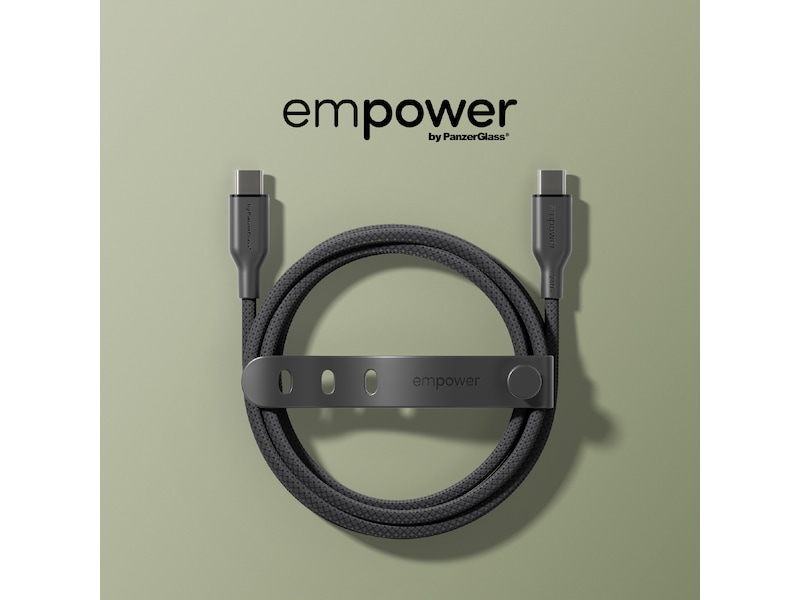 PanzerGlass Racing 60W USB-C kabel, 2m (svart) USB-kablar