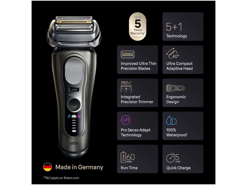 Braun Series 9 PRO+ Elektrisk Rakapparat 9675CC Rakapparat