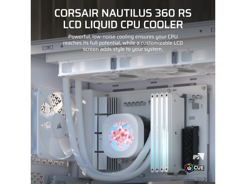 Corsair Nautilus 360 RS LCD Kylare (vit) CPU - Vattenkylning