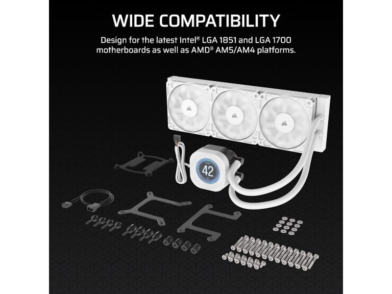 Corsair Nautilus 360 RS LCD Kylare (vit) CPU - Vattenkylning
