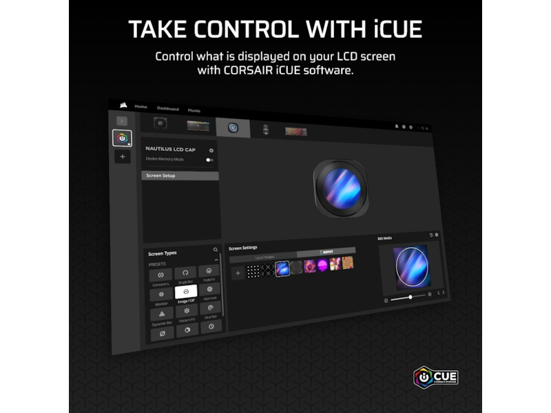 Corsair Nautilus 240 RS LCD Kylare (svart) CPU - Vattenkylning