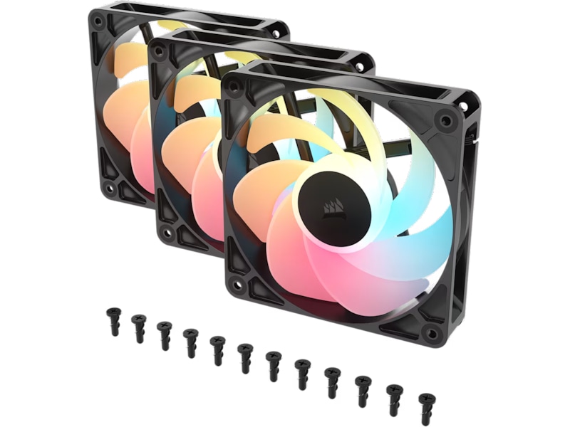 Corsair RS120-R ARGB PWM Reverse Fläkt 3pk (svart) Fläkt